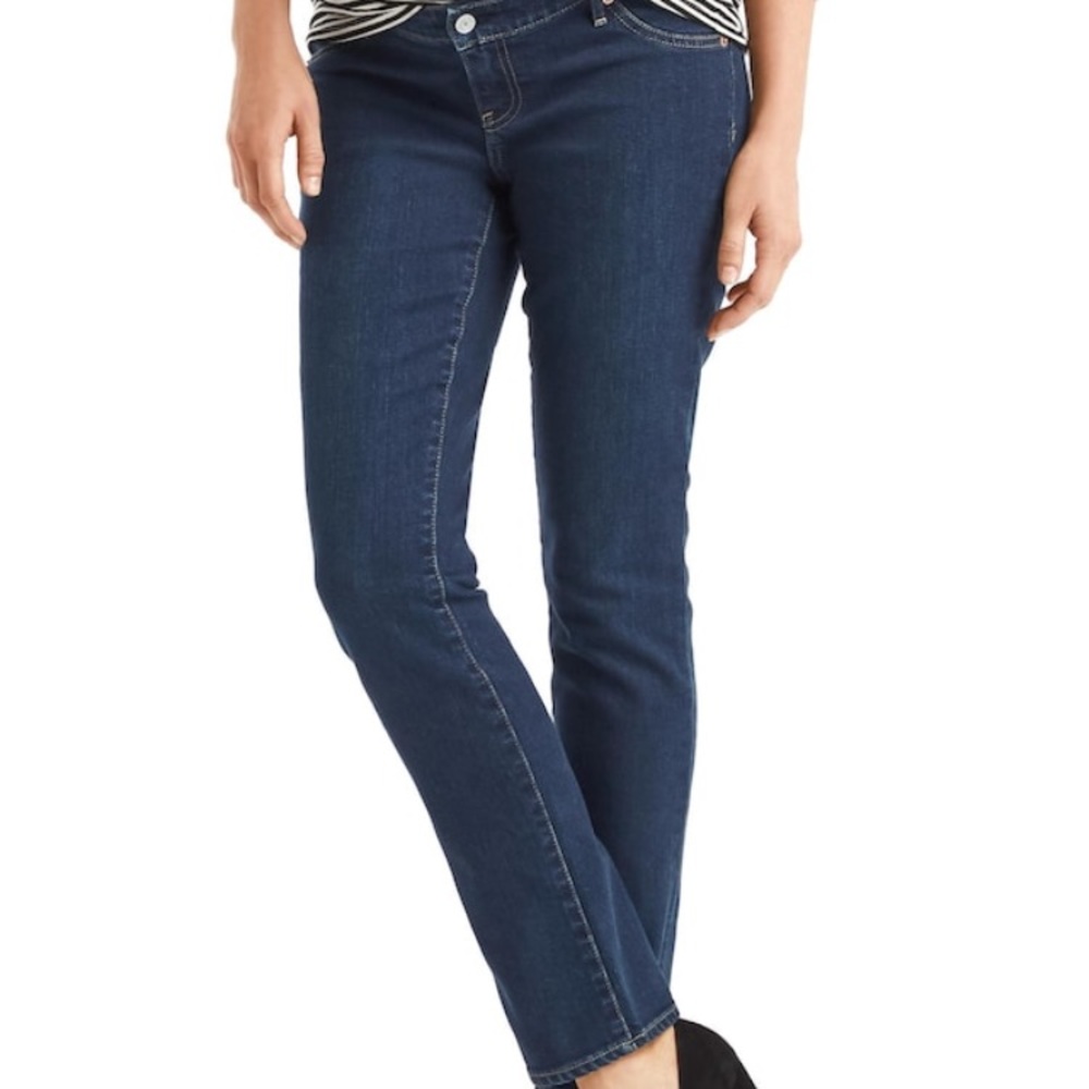 Gap Maternity Inset Panel Real Straight Jeans NWT